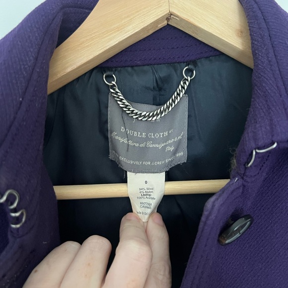 J. Crew Deep Purple Trench Coat - Picture 2 of 2